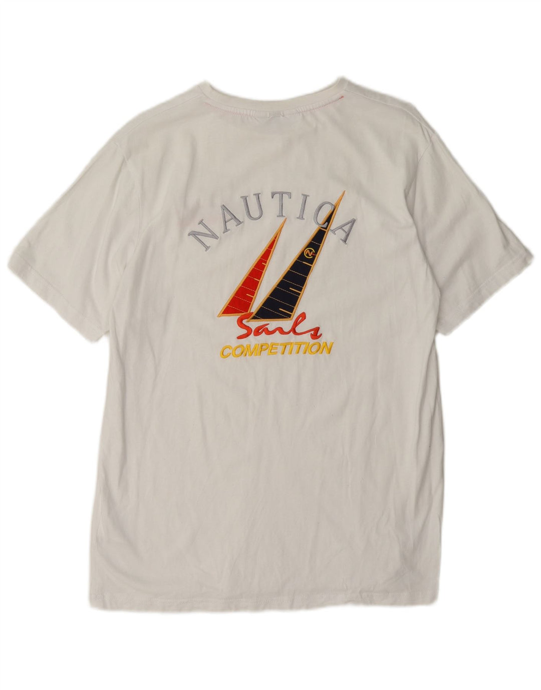 Nautica Herren-T-Shirt mit Grafik, Größe L, aus weißer Baumwolle