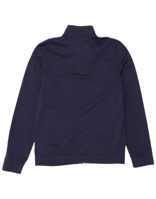 Puma Jungen-Trainingsanzug-Top-Jacke, 15–16 Jahre, marineblaues Farbblock-Polyester