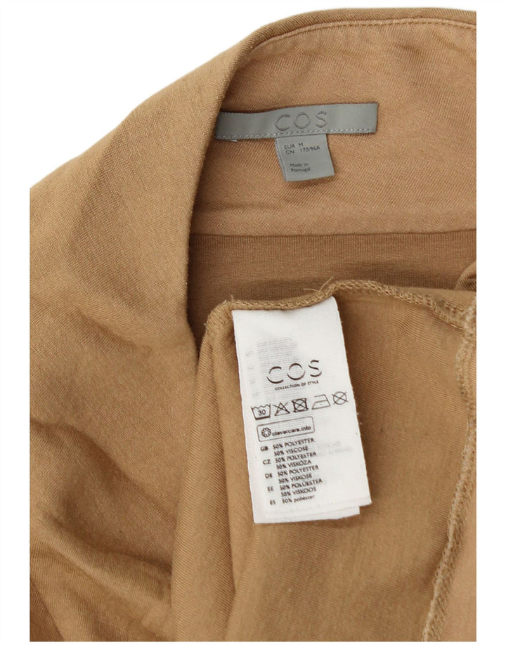 Cos Damen Top Langarm UK 14 Medium Beige Polyester