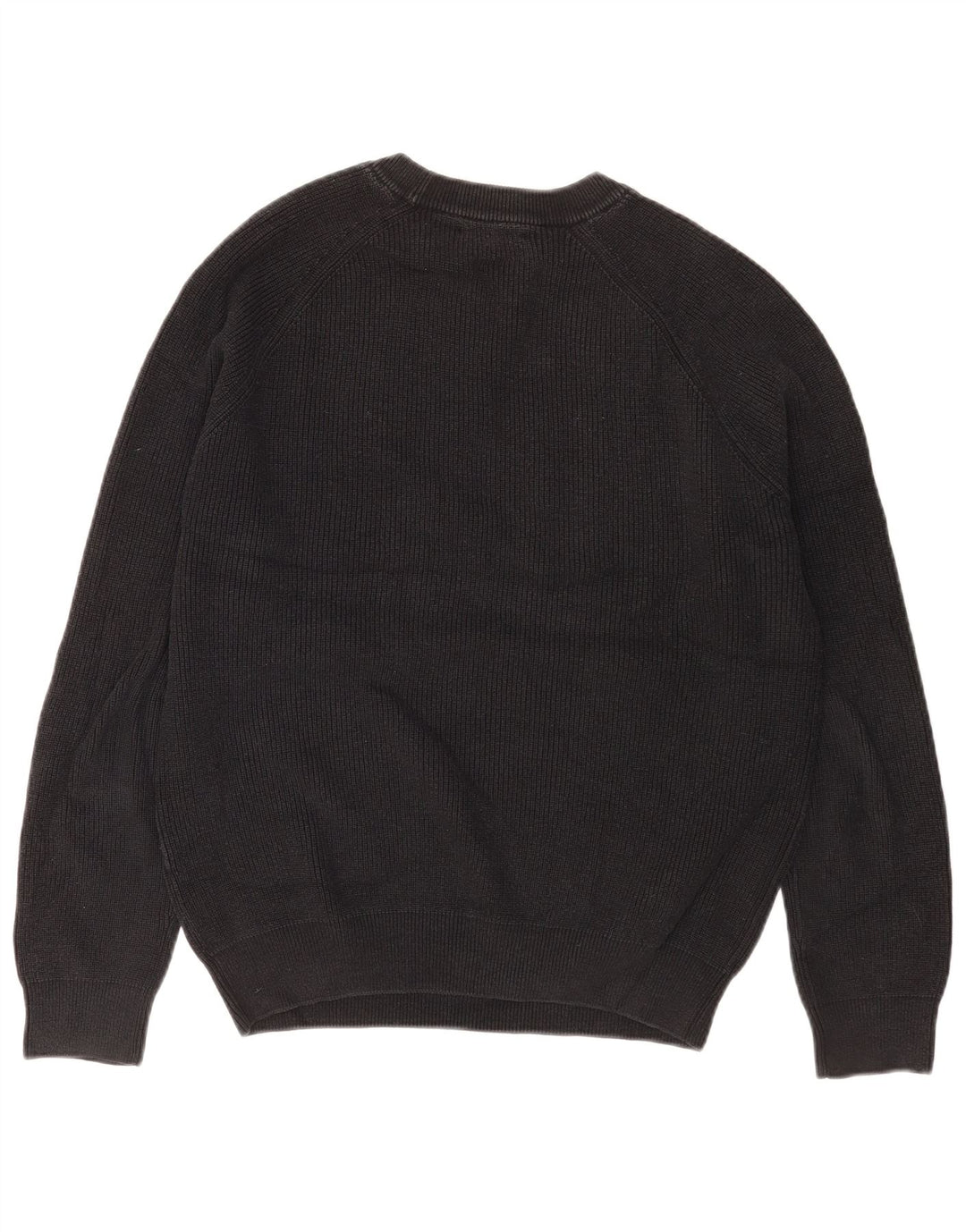 Zara Herren-Pullover mit Rundhalsausschnitt, mittlere schwarze Baumwolle