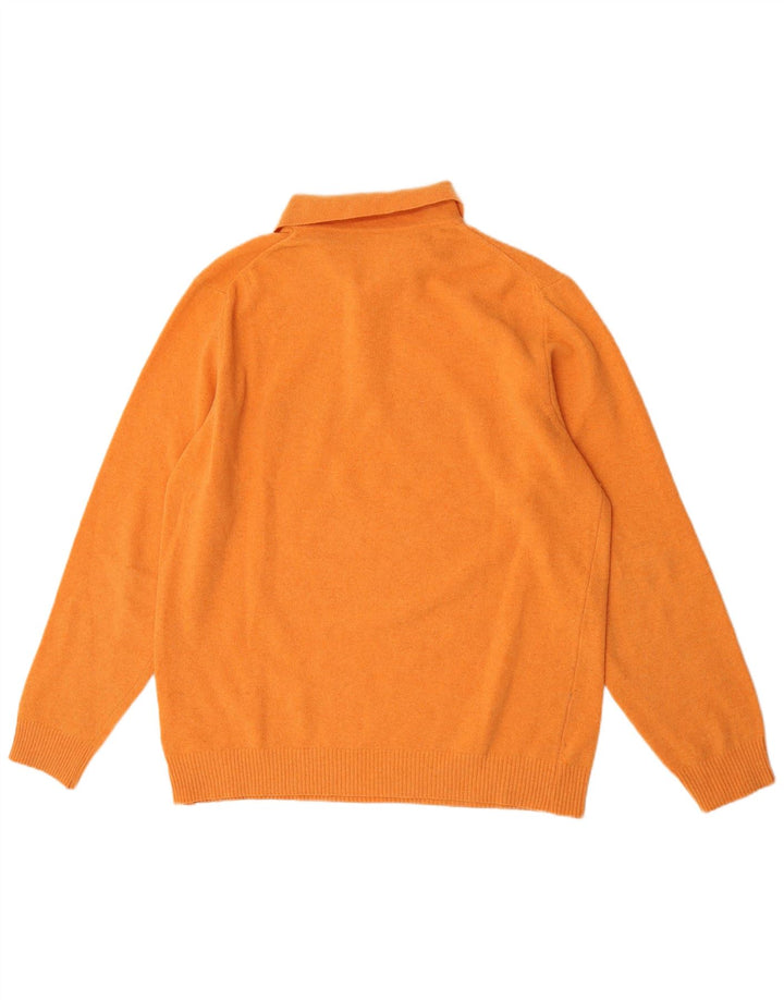 Sergio Tacchini Herren Rollkragenpullover Pullover XL Orange Wolle
