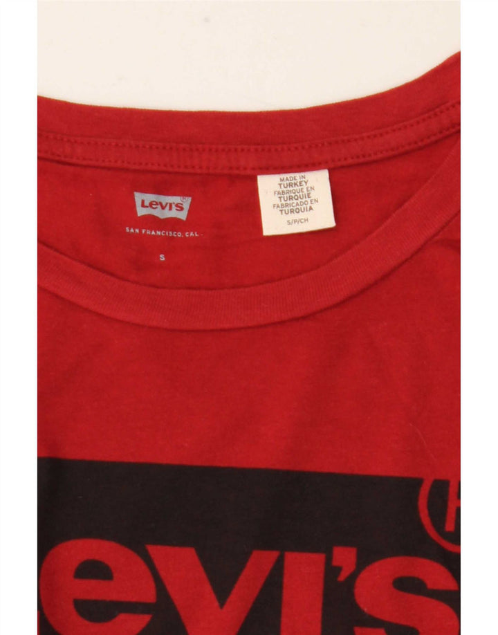 Levi's Damen-T-Shirt mit Grafik, UK 10, Größe S, Rot