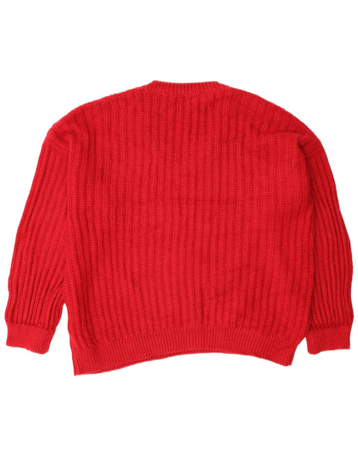 Marks & Spencer Damen-Pullover in Übergröße mit V-Ausschnitt, Gr. 40, Größe L, Rot