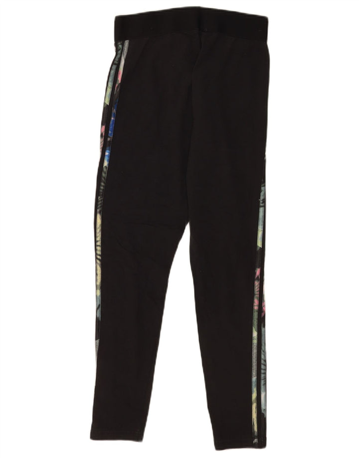 Adidas Damen Leggings UK 12-14 Medium Schwarz