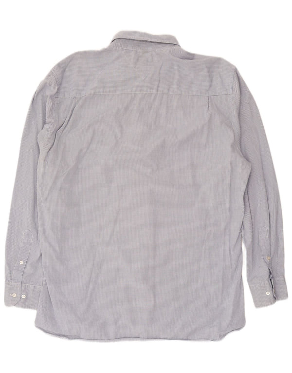 Tommy Hilfiger Herren Custom Fit Hemd XL Marineblau kariert Baumwolle