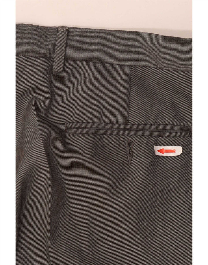 Marks & Spencer Herren-Anzughose mit Pegged-Anzug, W36, L31, graues Polyester