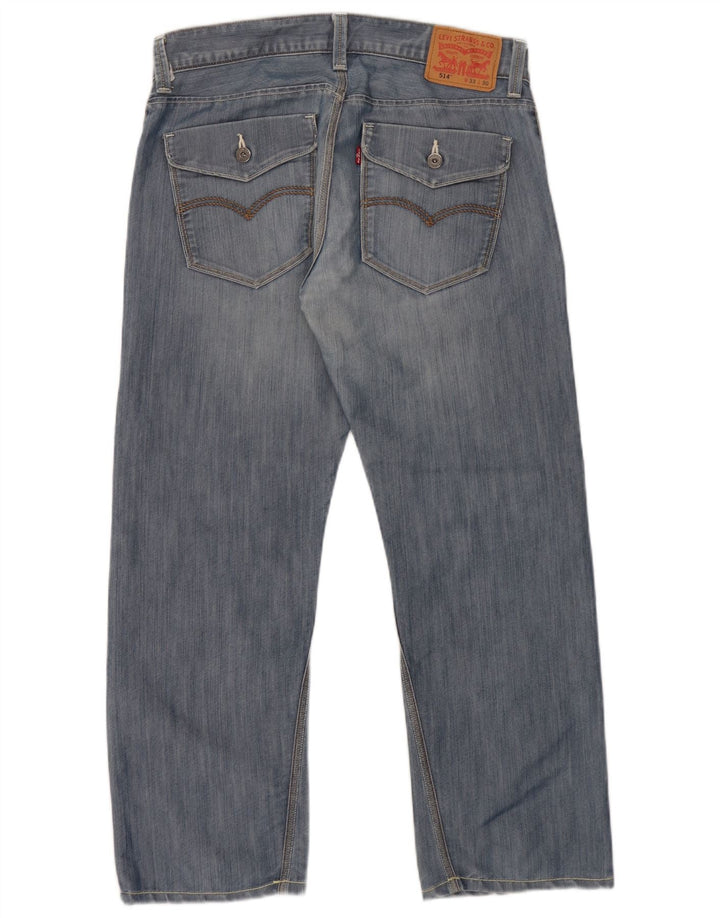 Levi's Herren 514 Straight Jeans W33 L30 Blau Baumwolle