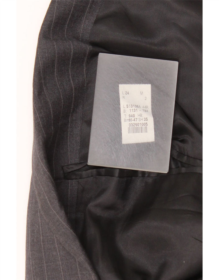 Ralph Lauren Herren-Blazer mit 2 Knöpfen, UK 44, XL, graue Nadelstreifenwolle