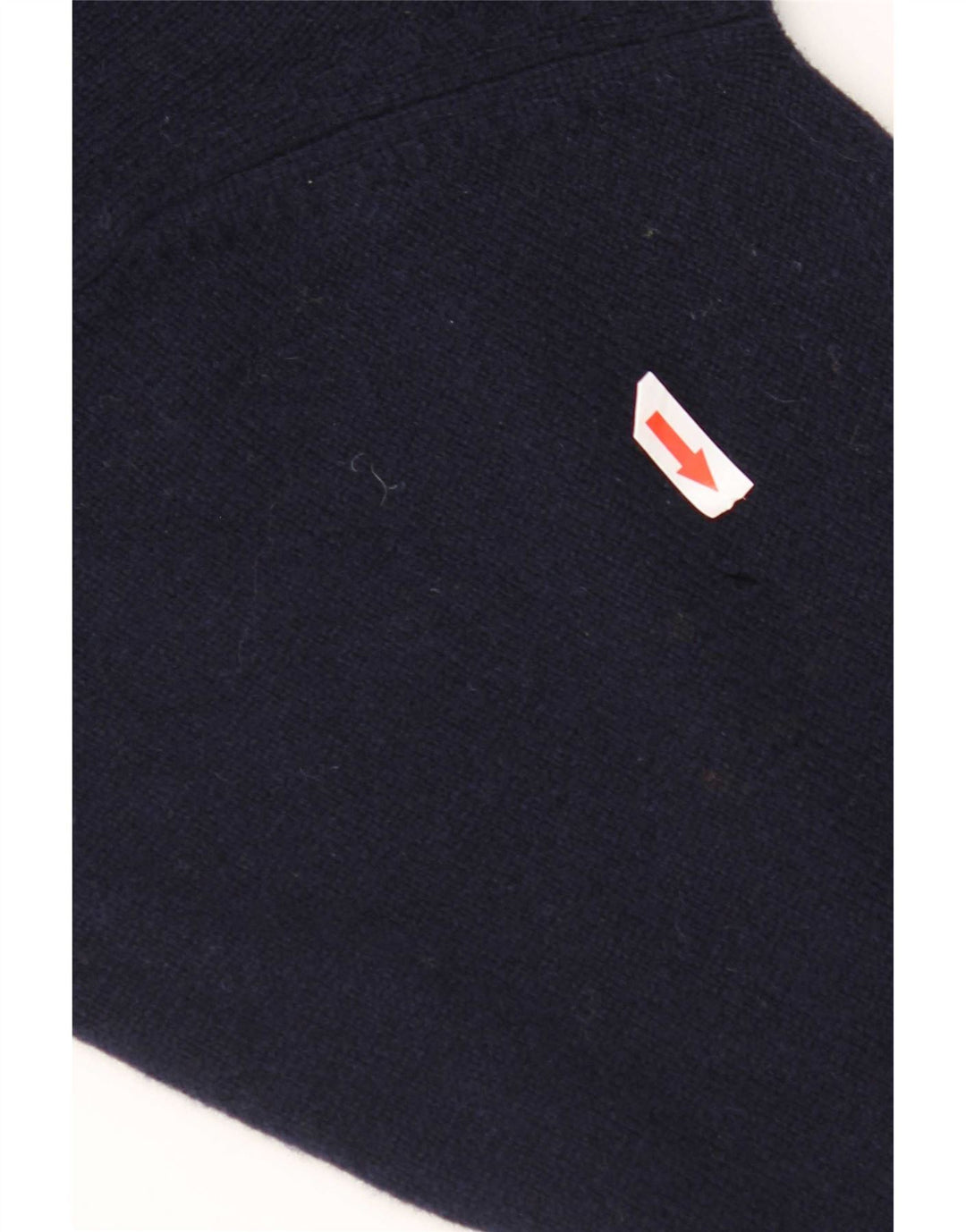 Musto Herren-Pullover mit Reißverschluss am Hals, groß, marineblaue Lammwolle