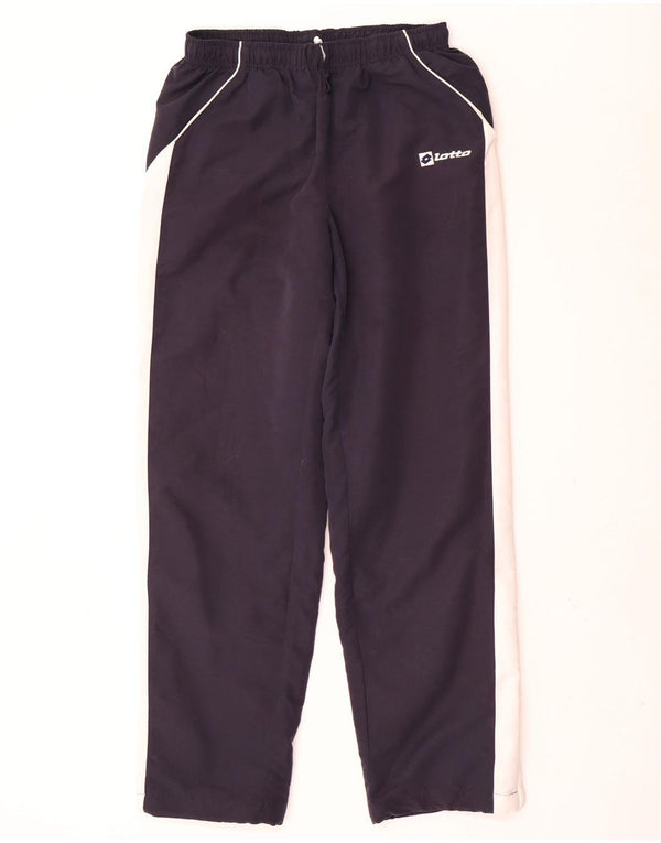 Lotto Mens Tracksuit Trousers Medium Navy Blue Colourblock Polyester
