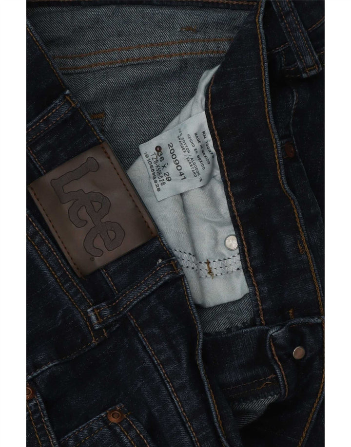 Lee Herren Straight Jeans W36 L29 Marineblaue Baumwolle
