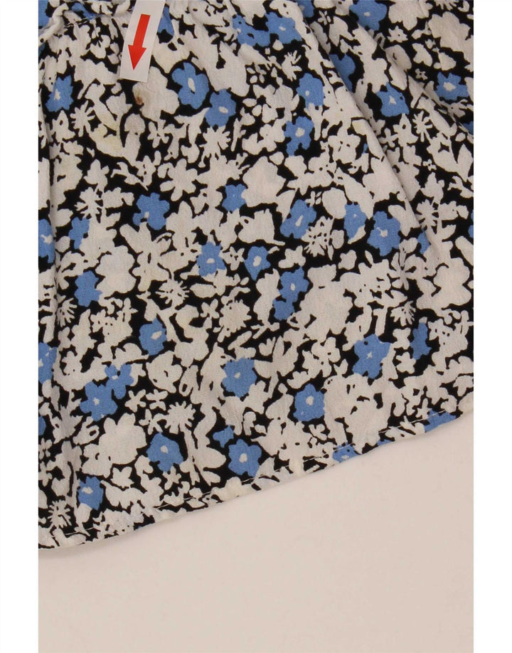 Zara Damen-Hotpants, Größe S, Größe S, mehrfarbig, Viskose mit Blumenmuster