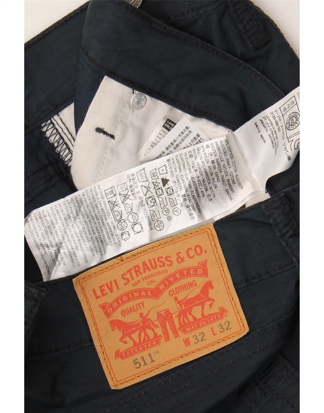 Levi's Herren 511 Slim Jeans W32 L32 Marineblau Baumwolle