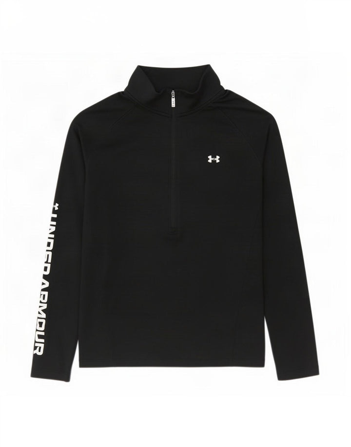 Under Armour Damen Graphic Pullover-Trainingsanzugoberteil UK 12 Medium Schwarz