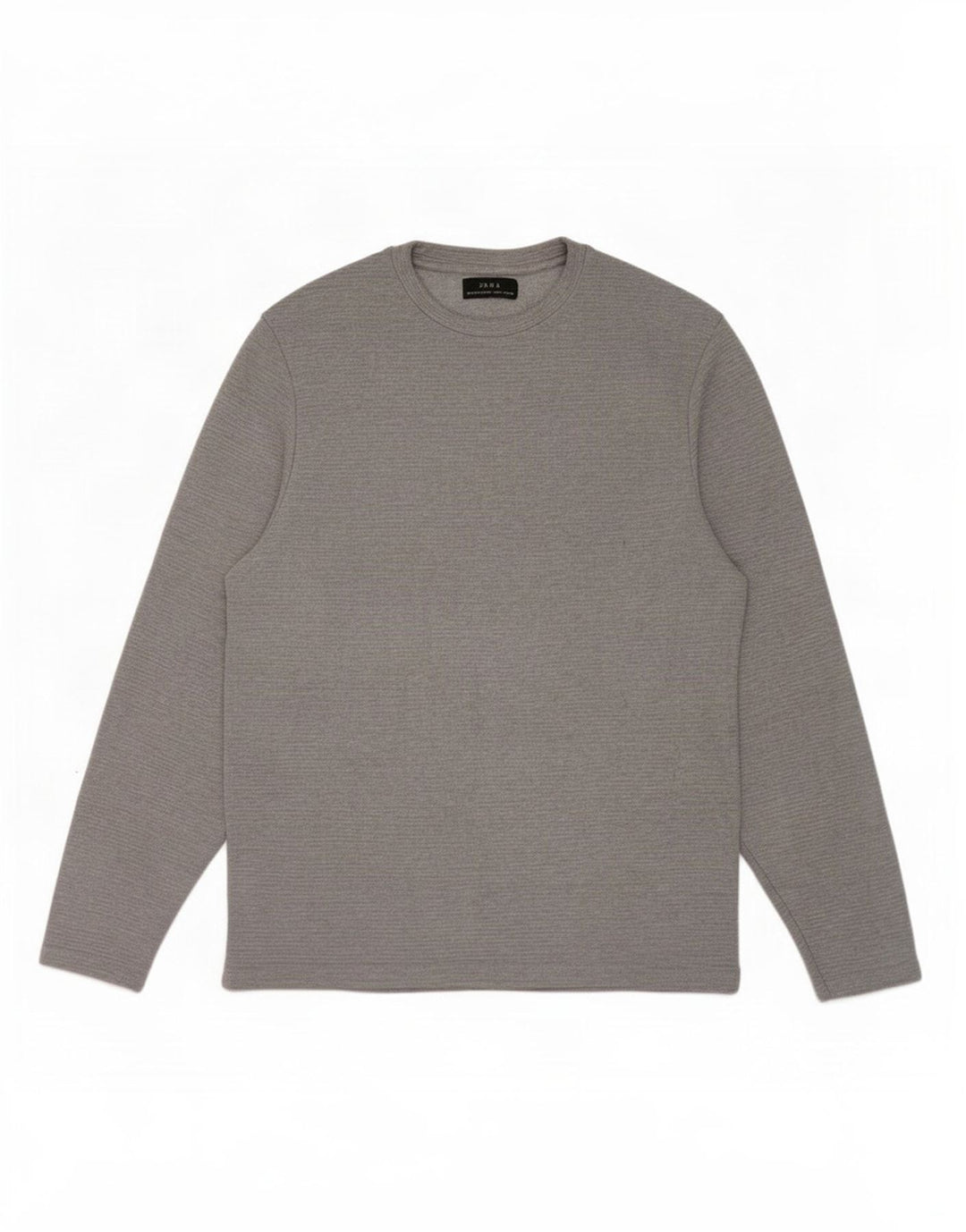 Zara Herren-Oberteil, langärmelig, mittelgrau, Polyester