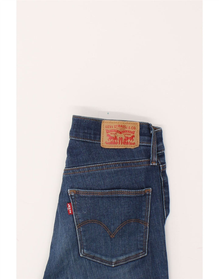 LEVI'S Womens Slimming Slim Jeans W26 L29 Navy Blue Cotton Vintage Levi's and Second-Hand Levi's from Messina Hembry 