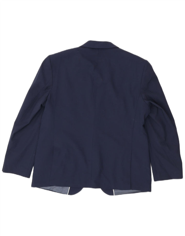 Marks & Spencer Herren-Blazer mit 2 Knöpfen, UK 44, 2XL, marineblaue Wolle