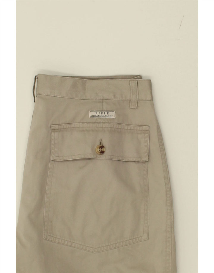 RIFLE Womens Pegged Chino Shorts W32 Medium Beige Vintage Rifle and Second-Hand Rifle from Messina Hembry 
