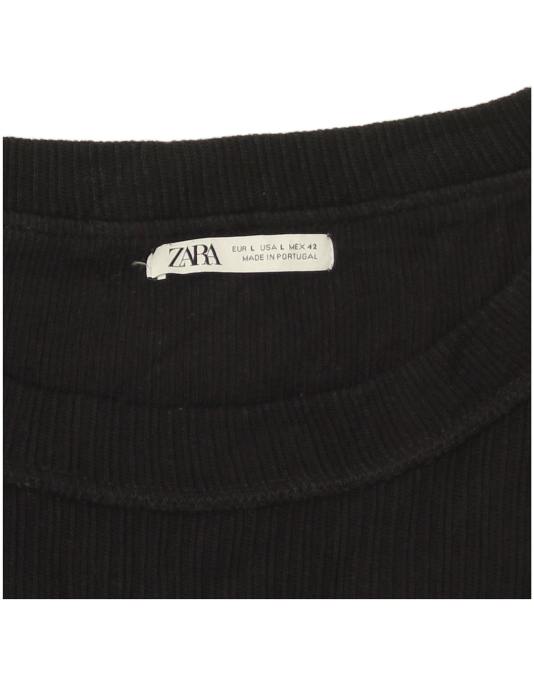 Zara Herren T-Shirt mit Grafik, Größe L, Schwarz