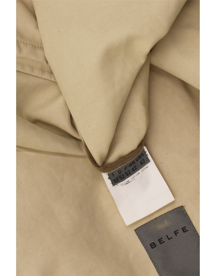 Belfe Herrenmantel UK 42 XL Beige Baumwolle