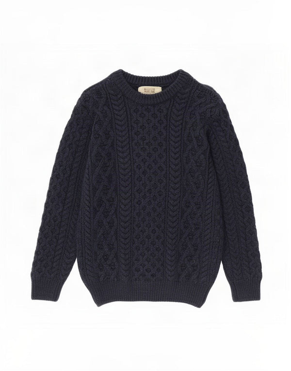 Aran Sweater Market Damen-Pullover mit U-Boot-Ausschnitt, UK 6, XS, Marineblau