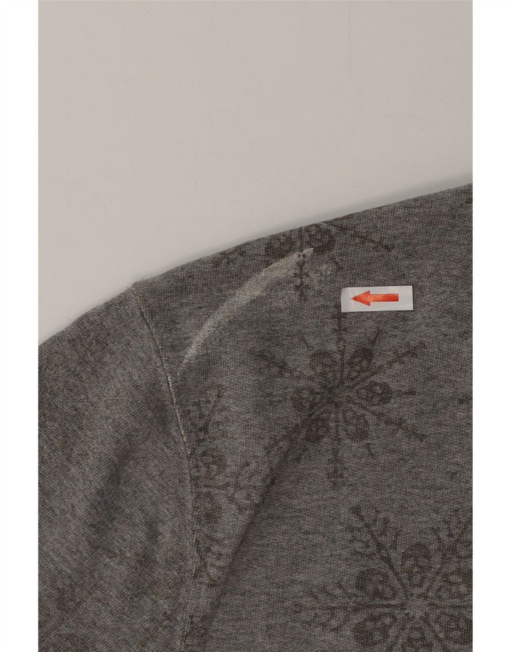 Vans Herren-Sweatshirt-Pullover aus mittelgrauer Baumwolle mit Blumenmuster