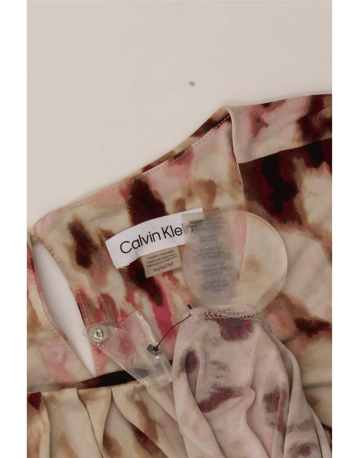 Calvin Klein Damen Bluse Top UK 12 Medium Mehrfarbig Tie Dye