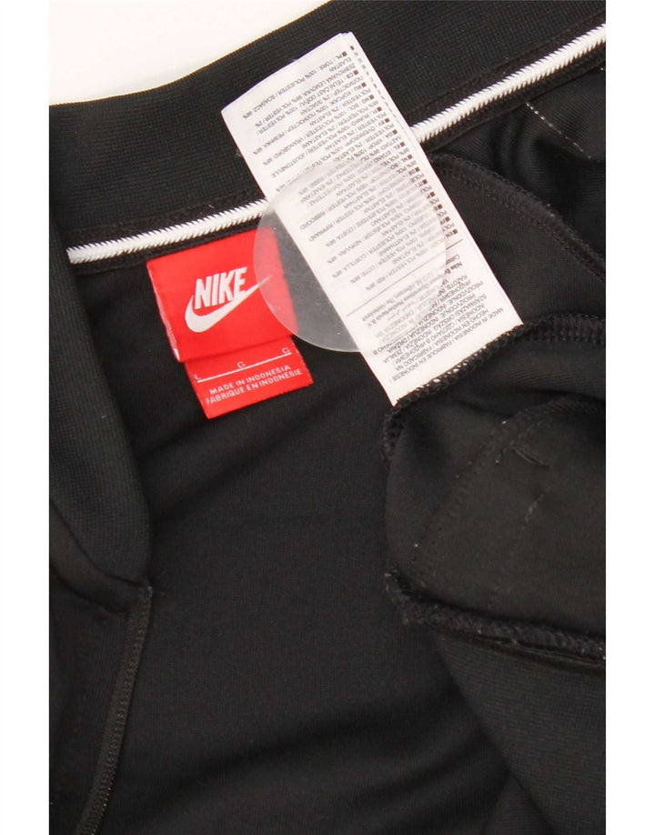 Nike Herren-Trainingsanzug-Topjacke, großes, schwarzes Farbblock-Polyester