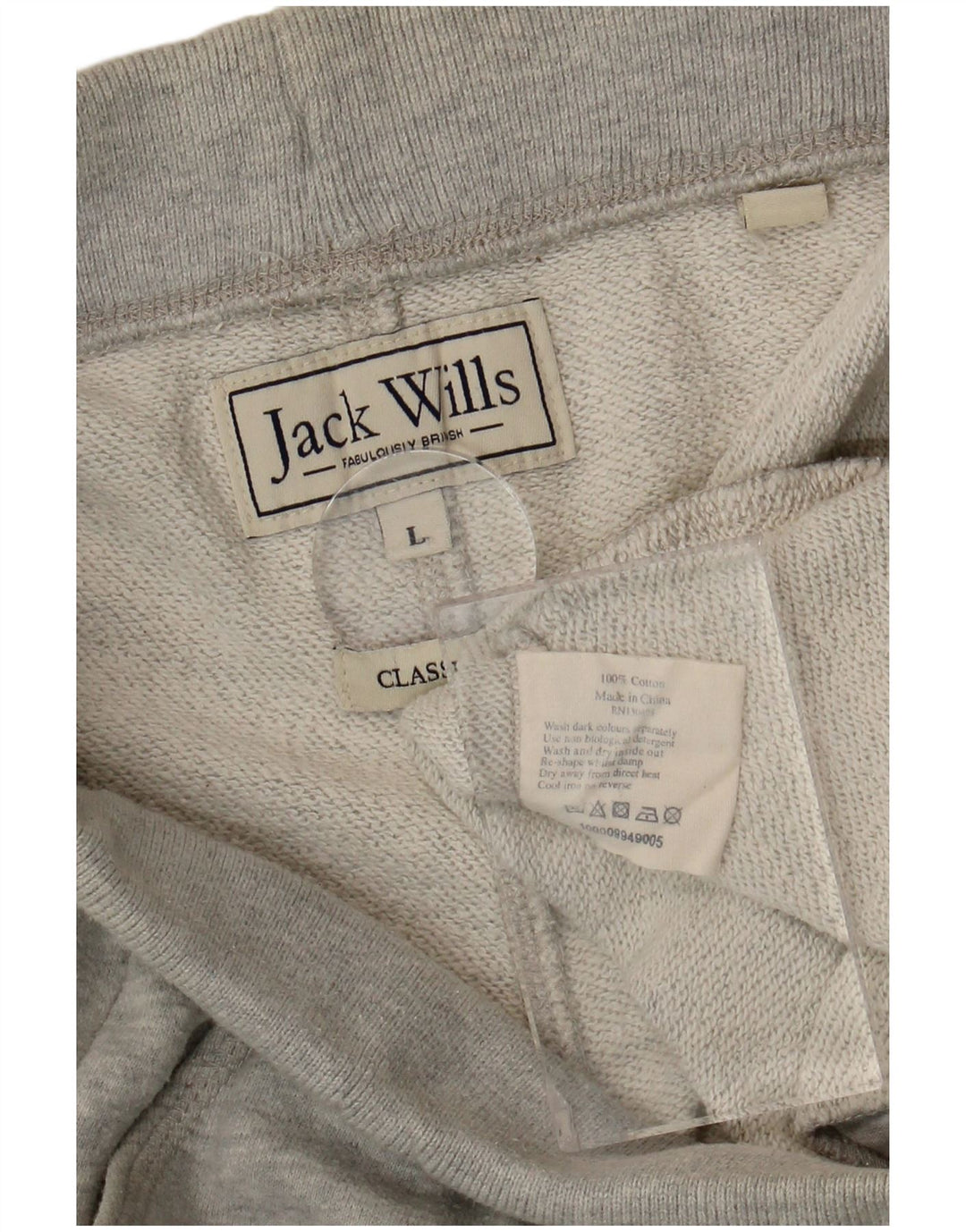 Jack Wills Herren-Sportshorts, klassisch, groß, grau gesprenkelte Baumwolle