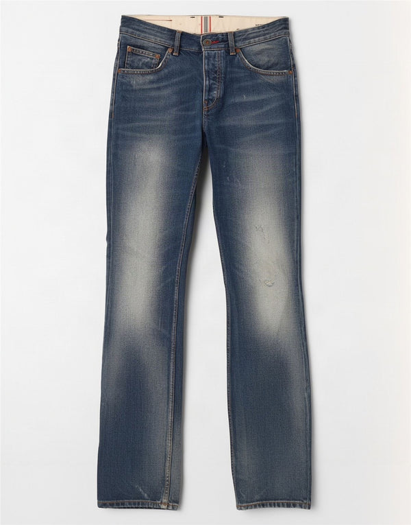 Tommy Hilfiger Herren Mercer Distressed Straight Jeans W30 L34 Blaue Baumwolle
