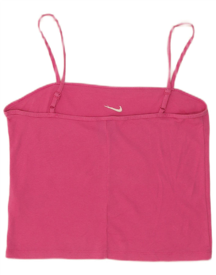 Nike Damen Cami Top UK 14 Große rosa Baumwolle