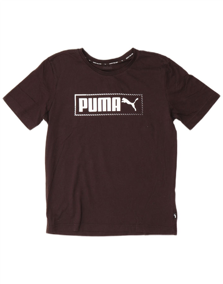 Puma Herren Grafik T-Shirt Top Small Schwarz Baumwolle