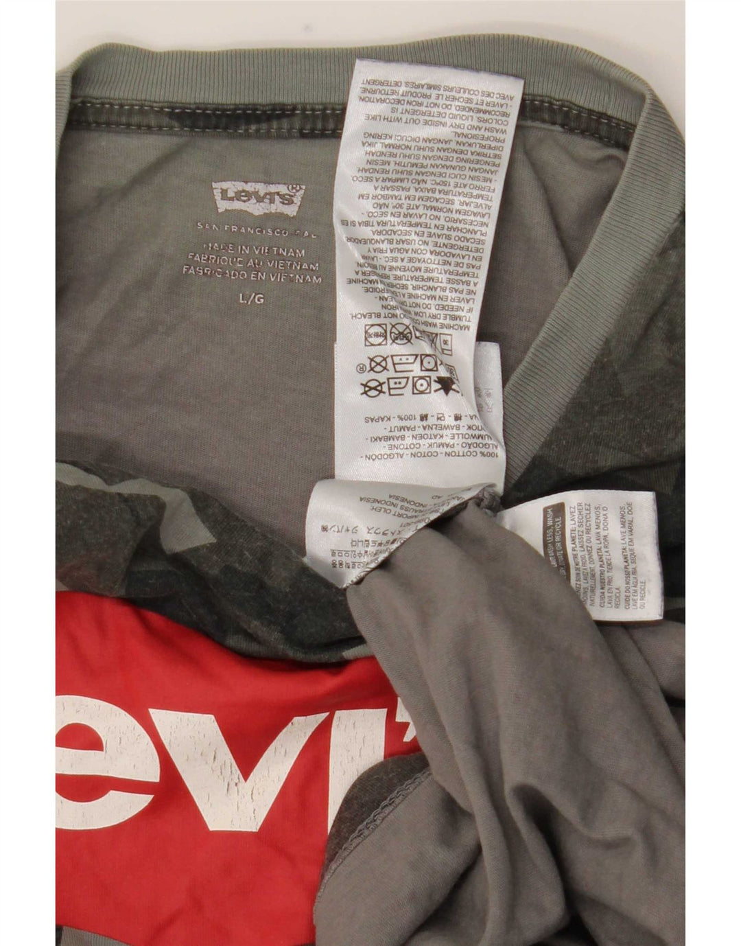 Levi's Herren-T-Shirt mit Grafik, groß, mehrfarbig, Camouflage-Baumwolle