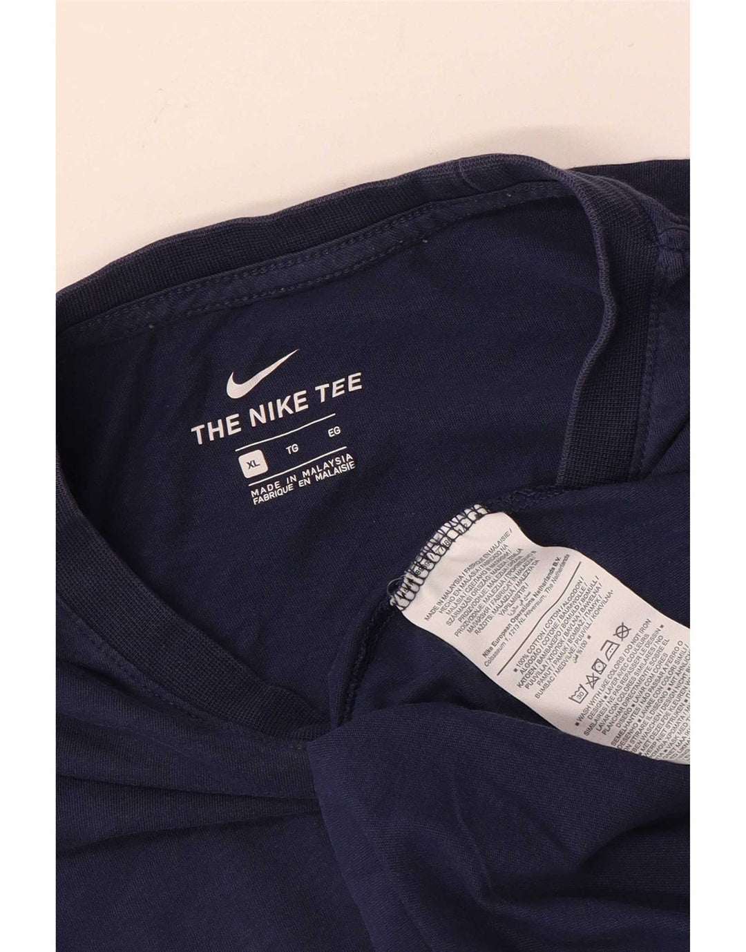 Nike Herren T-Shirt Top XL Marineblau Baumwolle