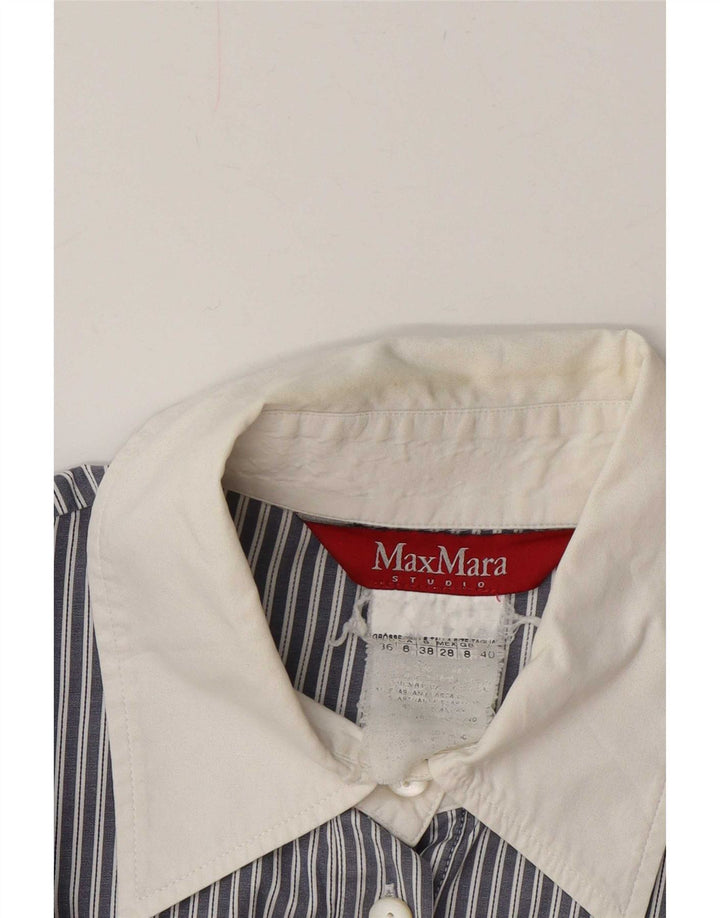 Max Mara Damen-Hemd, Größe S, Blau, Nadelstreifen