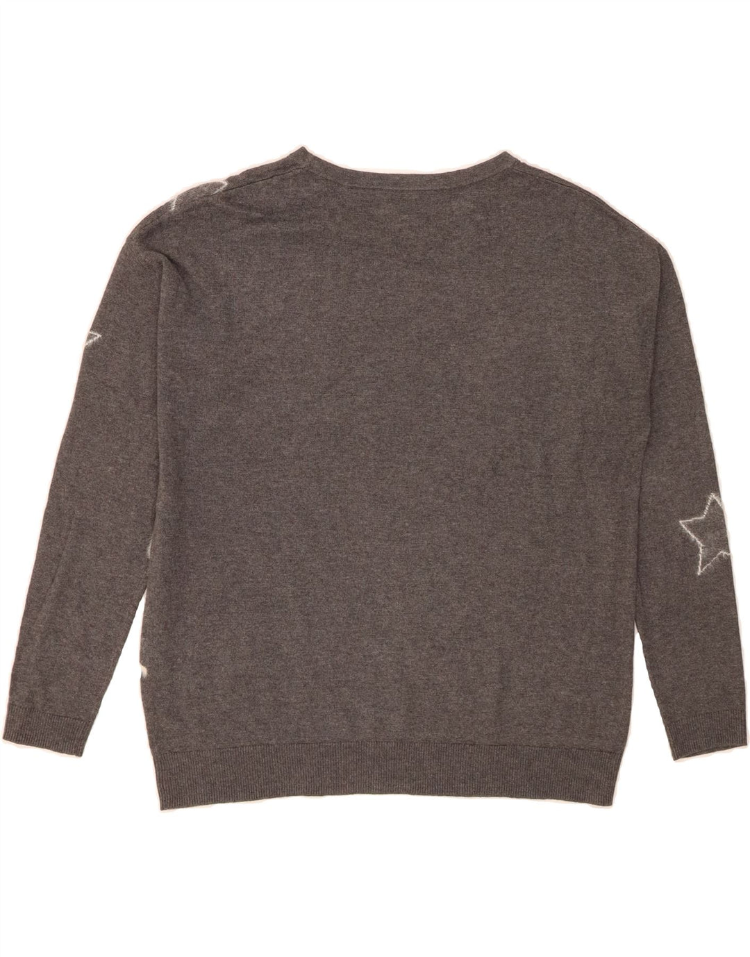 LAURA ASHLEY Womens Oversized Crew Neck Jumper Sweater UK 10 Small  Grey Vintage Laura Ashley and Second-Hand Laura Ashley from Messina Hembry 