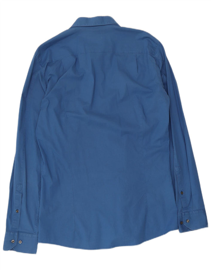 Hugo Boss Herren-Slim-Fit-Hemd, Größe L, Blau