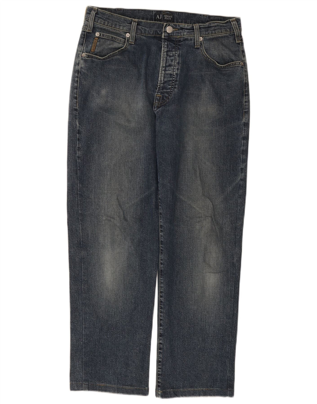 Armani Herren Straight Jeans W32 L27 Marineblaue Baumwolle