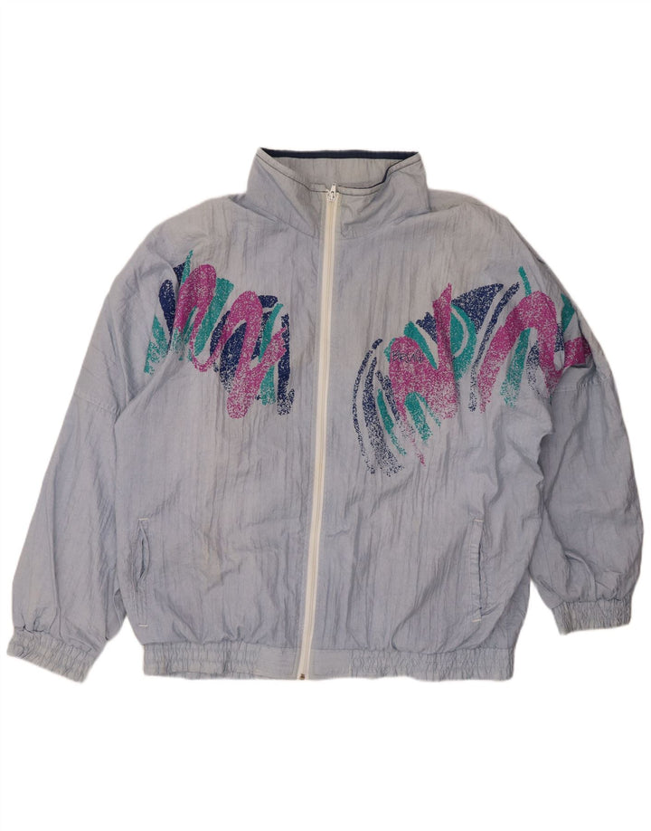 BRUGI Herren-Trainingsanzugoberteil mit lockerer Passform und Grafik, XL, Blau, Polyester