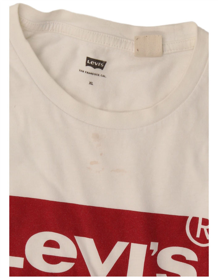 Levi's Herren T-Shirt mit Grafik, XL, Weiß