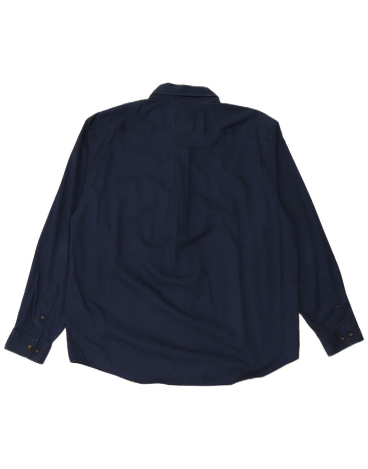 EDDIE BAUER Herren-Hemd, knitterfrei, groß, marineblau, Baumwolle