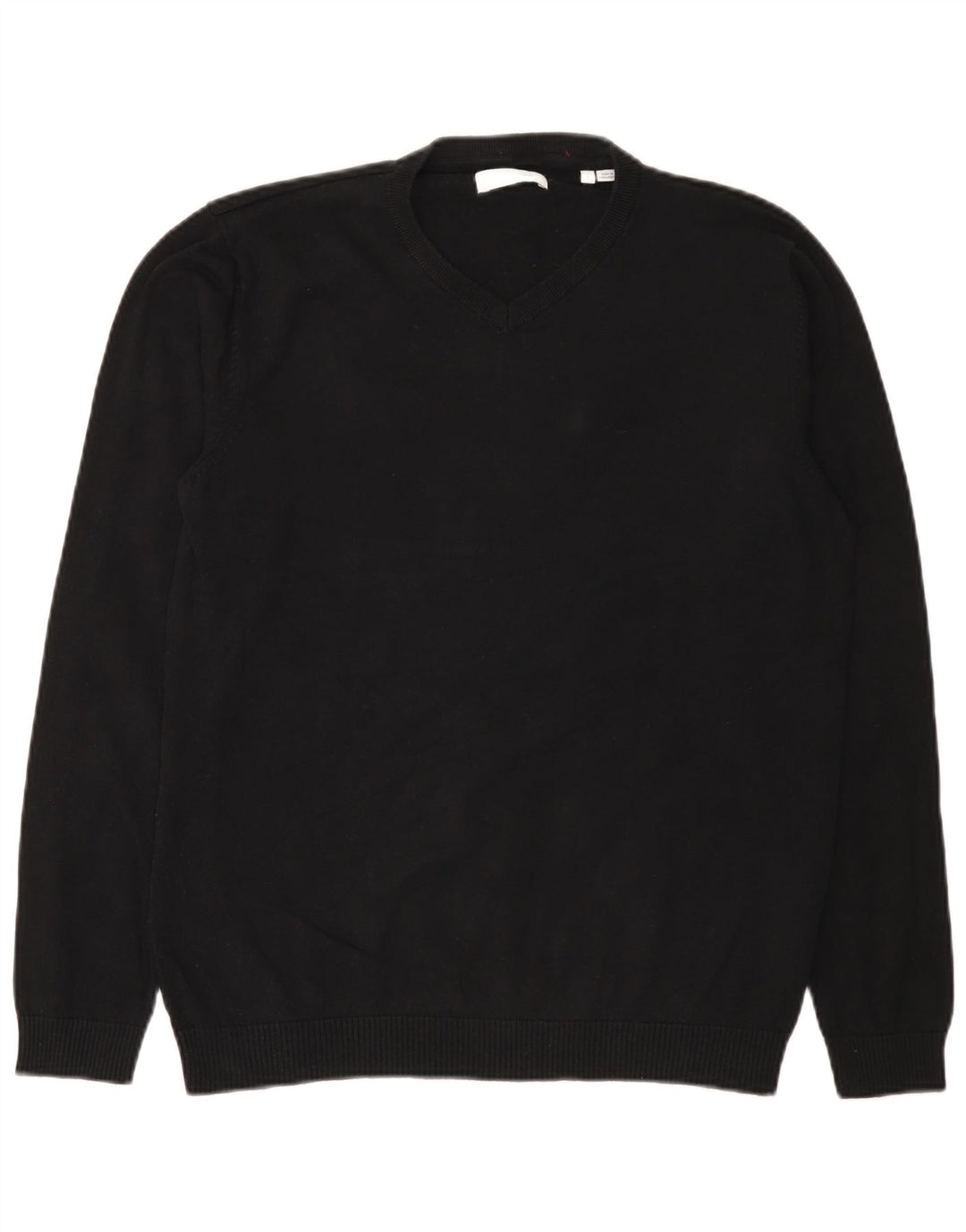 Jack & Jones Herren-Pullover mit V-Ausschnitt, groß, aus schwarzer Baumwolle