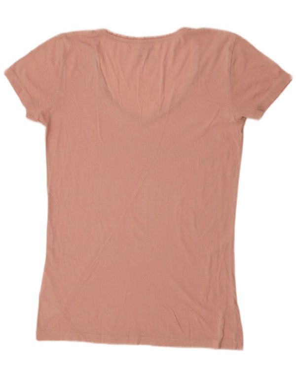 Calvin Klein Jeans Damen Grafik T-Shirt Top UK 18 XL Rosa Baumwolle