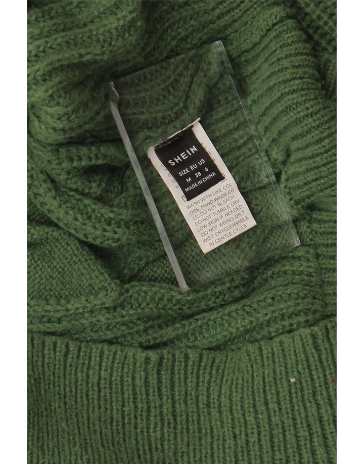 SHEIN Damen-Pullover mit Rollkragen, übergroß, UK 14, Mittelgrün