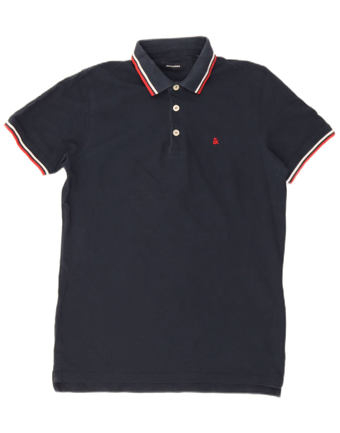 Jack & Jones Herren-Poloshirt, mittelmarineblaue Baumwolle
