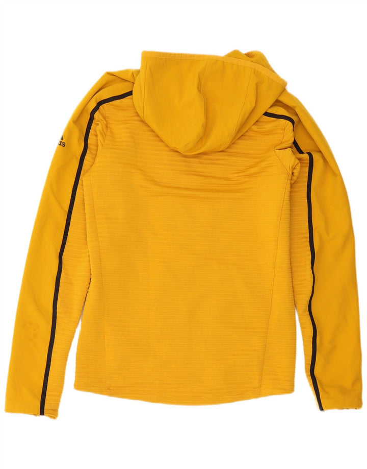 Adidas Herren-Kapuzenpullover mit Reißverschluss, klein, gelb, Polyester