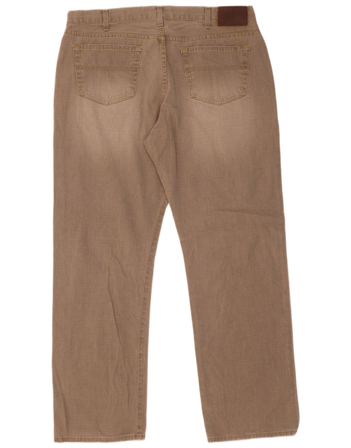 Marks & Spencer Herren Straight Jeans W40 L33 Khaki Baumwolle