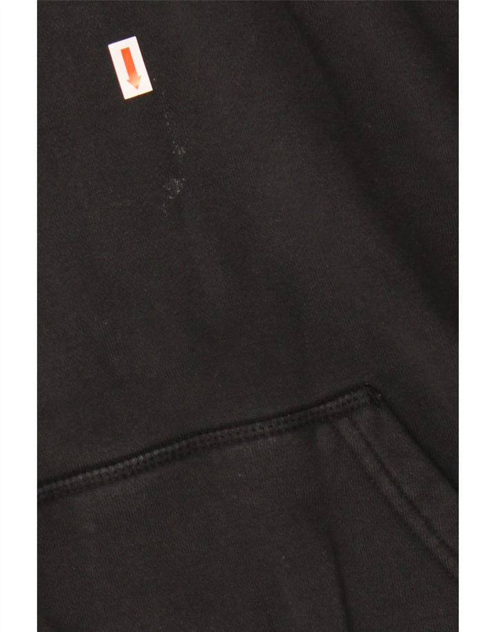 ADIDAS Womens Graphic Oversized Hoodie Pullover UK 12 Mittelschwarze Baumwolle