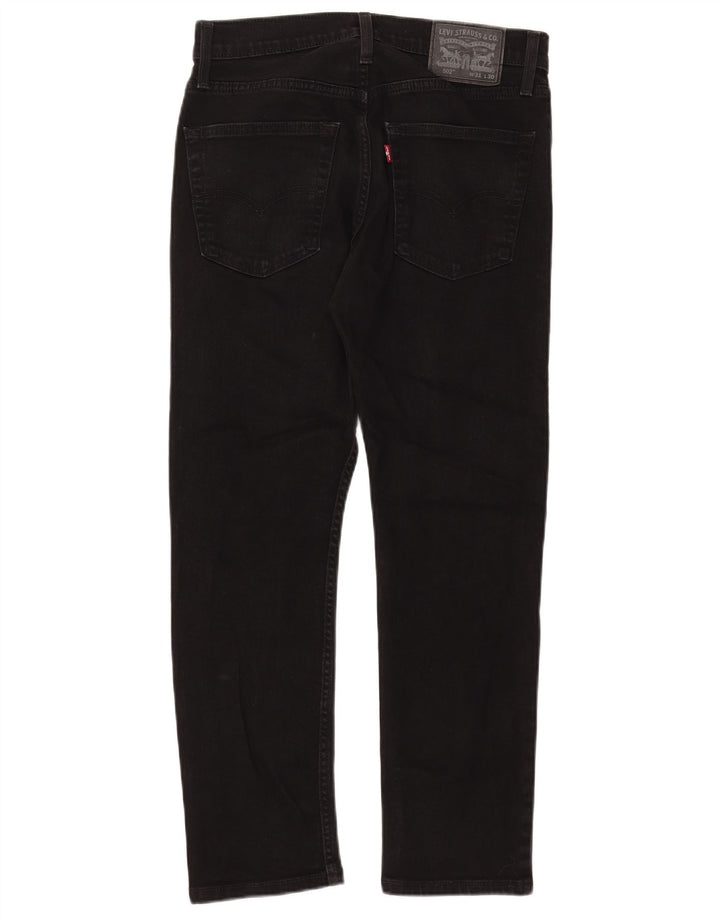 Levi's Herren 502 Tapered Jeans W31 L27 Schwarze Baumwolle