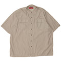 Wrangler Herren Kurzarmhemd 2XL Beige Baumwolle